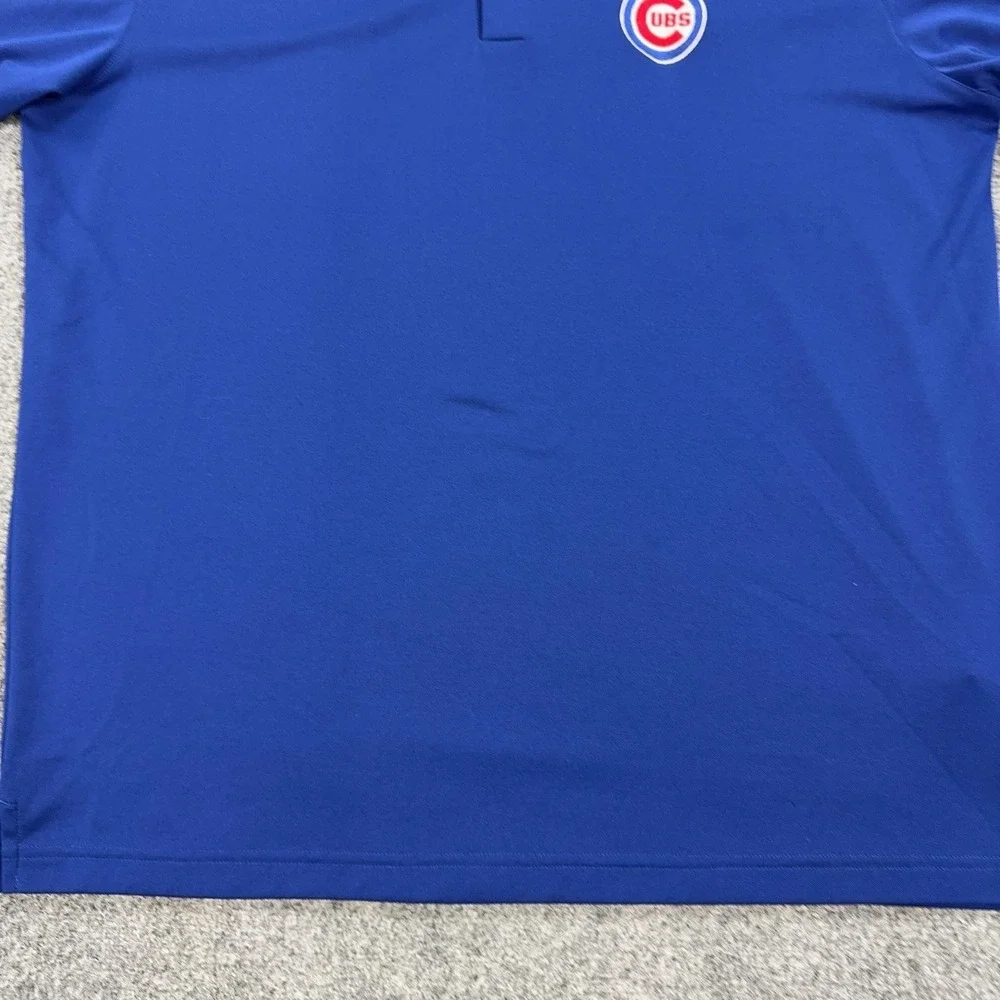 Chicago Cubs Shirt Mens Large Blue MLB Baseball Embroidered Polo Antigua